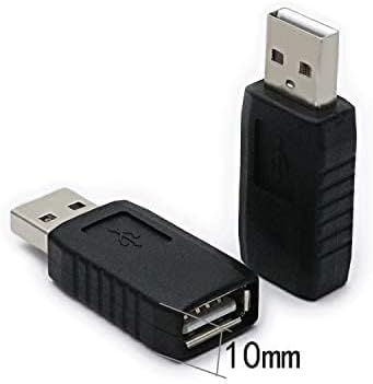 2 Pack USB 2.0 AF/AM Adapter Type A Female to USB A Male Adapter Connector Converter Plug