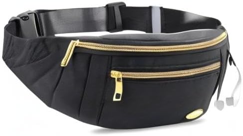 Entchin Fanny Pack for Women Men,Crossbody Belt Bag with 4-Zipper Pockets,Adjustable Waist Bag Pack,One of the Most Popular Travel Essential Gifts for Walking,Traveling,Cycling