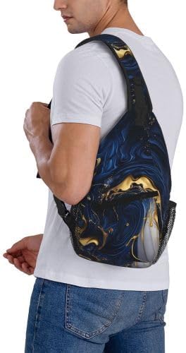 Cross Chest Bag Diagonally for Men Shoulder Bag for Travel Hiking Trendy Sling Bag with Adjustable Shoulder Strap