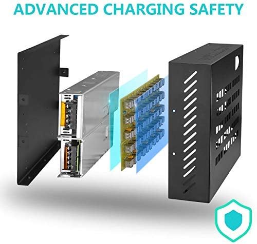 USB Charging Station,100 Ports USΒ Power Station Multi Port USΒ Wall Charger Adapter Phone Noninterference Multiport Desktop USB Rapid Charger for Hotel School Shopping Malls