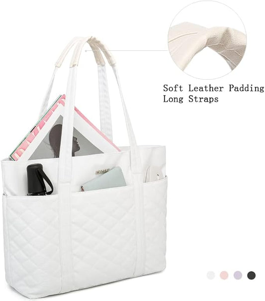 Kinmac Women's Laptop Tote Bag Top Handle Handbag Work Bag for Laptop Computer Up to 15.6 inch