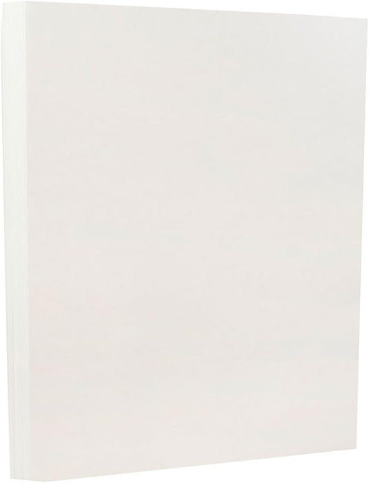 JAM PAPER Parchment 24lb Paper - 90 gsm - 8.5 x 11 - White Recycled - 50 Sheets/Pack