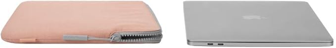 Incase Slim Sleeve with Woolenex for 13" MacBook/Laptop and iPad/Tablet - Padded Carry Case with Faux Fur Lining, Protective Cover, Vislon Zipper for Easy Access, Durable - Blush Pink