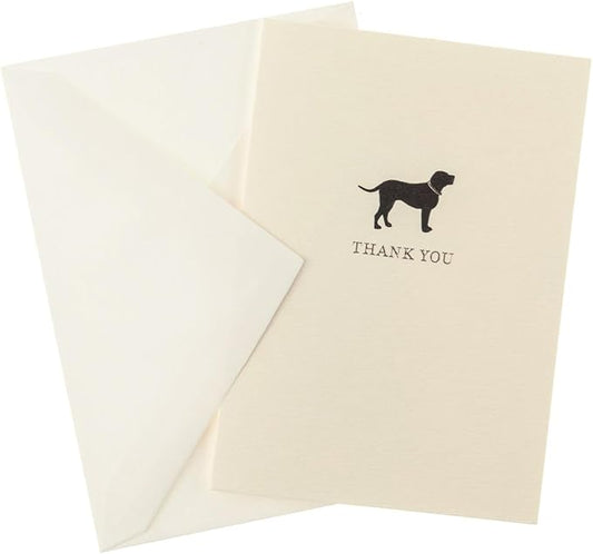 Graphique La Petite Presse Boxed Blank Thank You Cards - Black Lab with Gold Foil - Perfect Thank Yous for Gifts, Weddings, Bridal Showers, and More - Pack of 10 Cards with Envelopes (3.25 x 4.75")