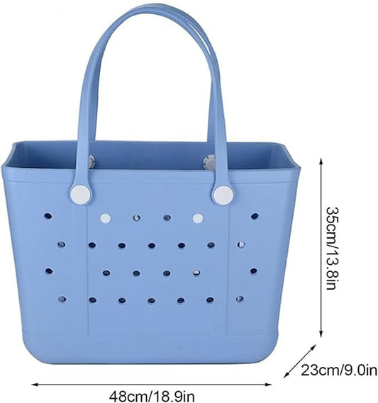 Beach Bag,Rubber Tote Bag ,Washable Tote for Boat Pool Sports Gym