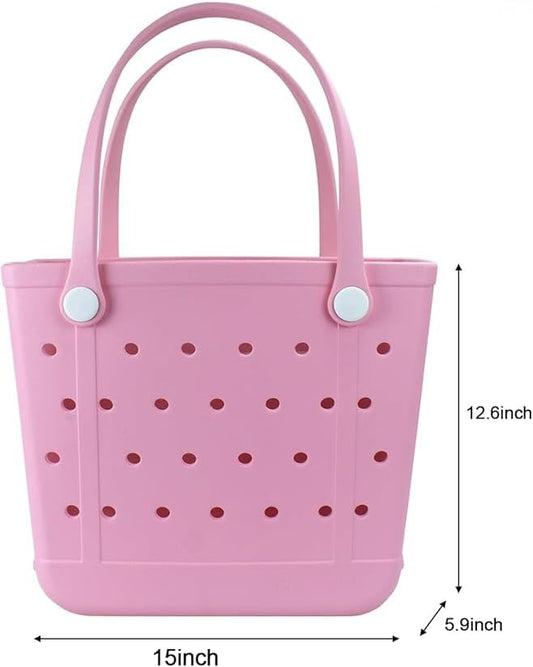 Beach Bag,Rubber Tote Bag ,Washable Tote for Boat Pool Sports Gym