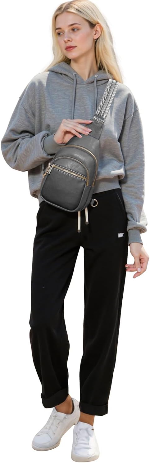 Small Leather Sling Bags for Women Fashion Crossbody Backpack Purse Sling Crossbody Bags