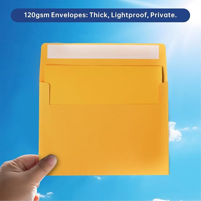 Blank Cards and Envelopes 4x6, 30 Pack 10-Color Assorted Invitation Folded Cardstock with 30 Matching Self-Seal A4 Envelopes, Thank You Blank Greeting Cards, for DIY, Print Custom, Wedding & Birthday