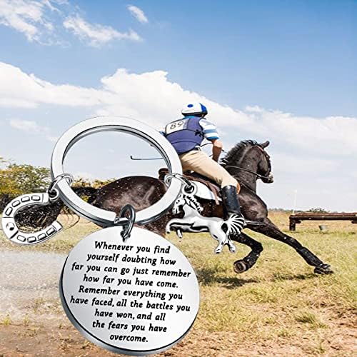 Lywjyb Birdgot Horse Inspirational Gift Encouragement Gift Horse Lover Keychain