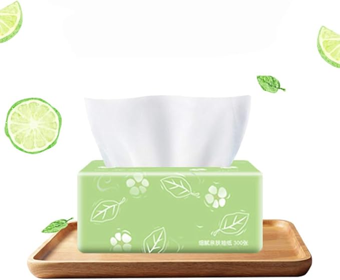 3 Pack 3-Ply Log Facia Tissue 300 Tissues per Packs 900 Tissues Total for Home