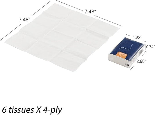 120 Pack Facial Tissue Pocket Size, 4-Ply Small Soft Facial Tissues