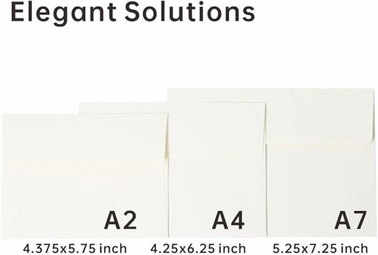 Keketer A2 Cream White Printable Envelopes 80 Pack Self - Seal, for 5x7 Cards, Weddings, Invitations, Baby Shower 4.375 x 5.75 Inches