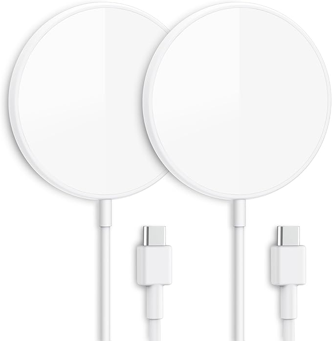 Magnetic Wireless Charger 2-Pack for iPhone Wireless Charger Pad, Max Fast for Magsafe Phone Adapter for iPhone 16/16 Plus/16 Pro/16 Pro Max/15/15 Pro/15 Plus/ 14/13 Series/AirPods Pro 2