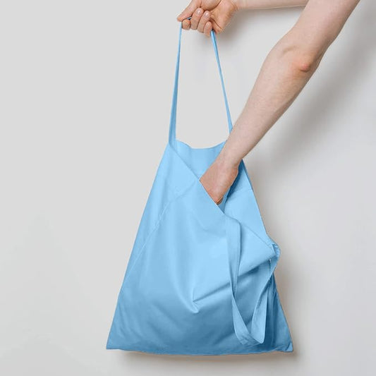 NPBAG 15 Pack 15'' X 16'' Baby Blue Cotton Tote Bags, Blank Bulk Cloth bags with 1pc of PTFE Teflon Sheet