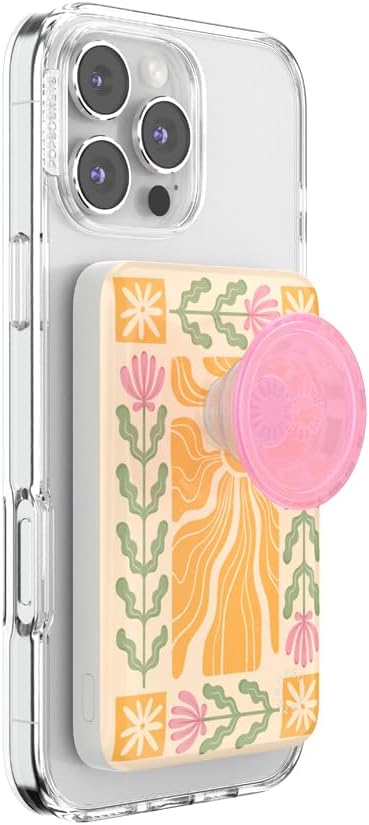 PopSockets PowerPack for MagSafe, Portable Phone Charger, Magnetic Wireless Portable Charger, 5000mAh - Desert Mosaic