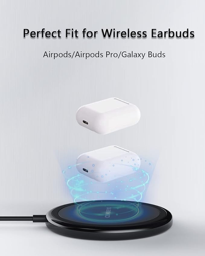 Wireless Charger, 15W Max Fast Wireless Charging Pad 2-Pack Compatible with iPhone16/16Plus/16Pro /16ProMax/iPhone15/15Pro/15Plus/14/13/12/Samsung S24 /S24Ultra/S23Ultra/S22/S21,AirPods Pro 2