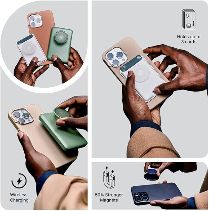 PopSockets PowerPack for MagSafe, Portable Phone Charger, Magnetic Wireless Portable Charger, 5000mAh - Desert Mosaic