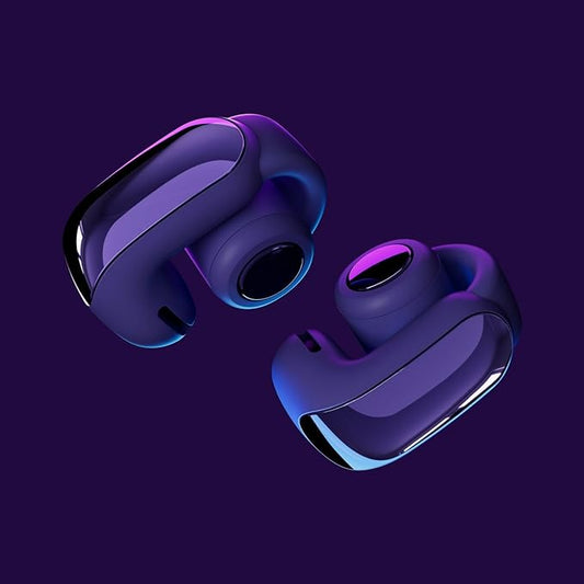 Bose Ultra Open Bluetooth Earbuds, True Wireless Earbuds with OpenAudio for Awareness, Clip On Design for Comfort, Immersive Audio, Up to 48 Hrs of Playtime, Midnight Violet - Limited Edition Color
