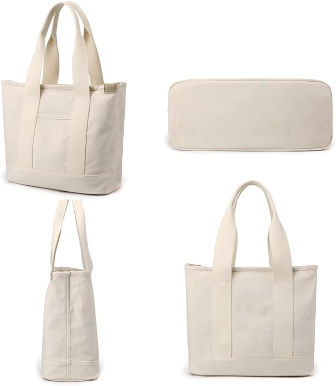 zhongningyifeng Canvas Women Tote Bag Casual Top Handle Satchel Large Capacity Handbags Shopping Bag for Work Travel