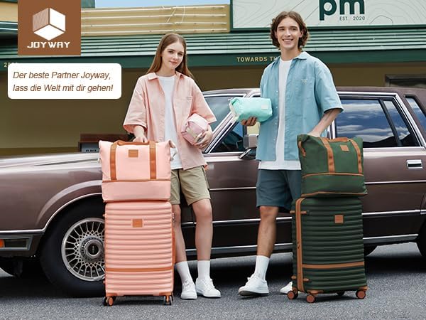 Joyway 28 Inch Large Luggage Hardside Suitcase with Spinner Wheel, Lightweight 3 Piece Suitcase Set with TSA Lock(Green)