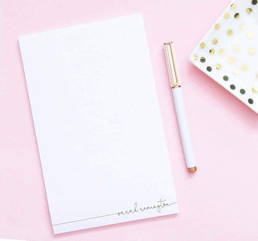 Simple Personalized Stationary Paper and Envelopes Set, Personalized Notepad for Women Letter Writing Paper, Personalized Stationery Paper and Envelopes Set, Simple Stationary, 5.5in x 8.5in, 50 Sheet