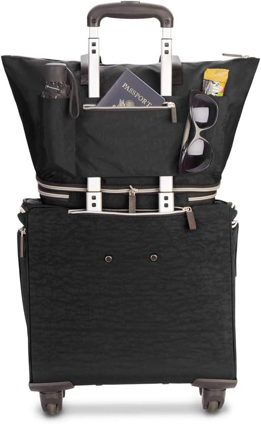 biaggi ZipSak Boost! Foldable Travel Tote – Lightweight Carry-On Personal Item Travel Bag for Women, Airplane, Gym, Overnight