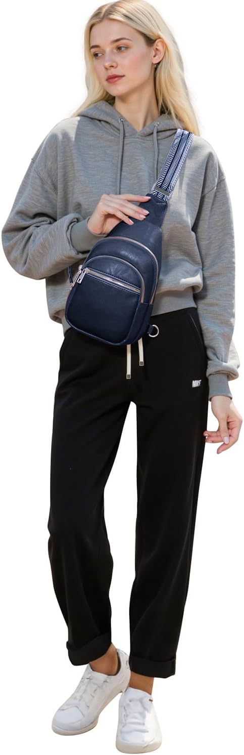 Small Leather Sling Bags for Women Fashion Crossbody Backpack Purse Sling Crossbody Bags