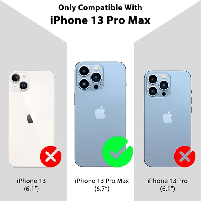Compatible with iPhone 13 Pro Max Case with Finger Hand Strap Kickstand, Trendy Cool Leopard Cheetah Print Phone Case for Women Men, Full Camera Protection Shockproof Protective Cover, White