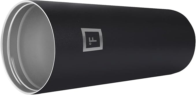 IRON °FLASK Classic Tumbler - Vacuum Insulated Stainless Steel Water Bottle, Double Walled, Drinking Cup, Insulated Travel Mug (Midnight Black, 24 oz Solid Lid)