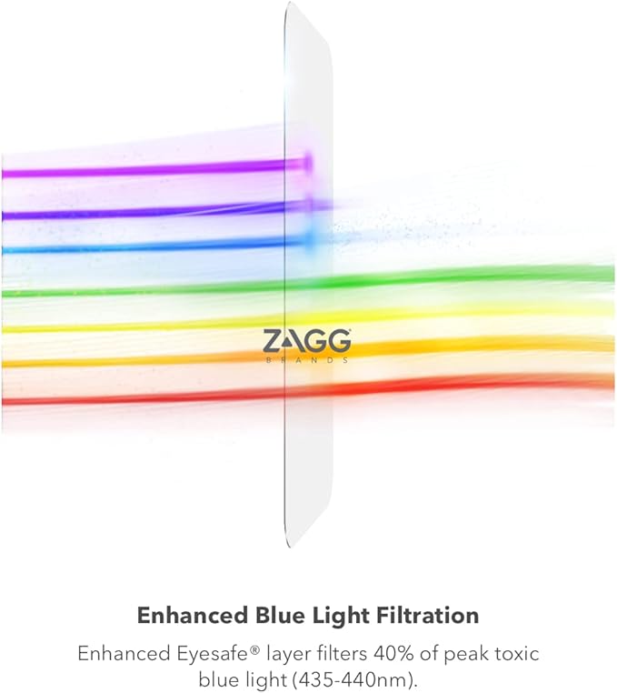 ZAGG Glass Elite VisionGuard+- Screen Protector - with Blue Light Filter - for iPhone 11 Pro, iPhone Xs, iPhone X - invisibleShield - Impact Protection