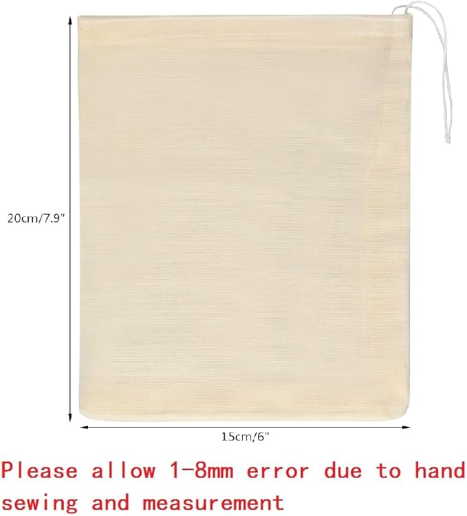 Tayfremn 100Pcs Cotton Drawstring Bags, Reusable Muslin Bag Natural Cotton Bags with Drawstring Produce Bags Bulk Gift Bag Jewelry Pouch for Party Wedding Home Storage(4 by 6 Inches)
