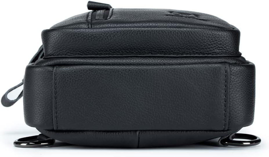 KPYWZER Vintage Leather Sling Bag Backpack for Men Crossbody Shoulder Chest Day Pack Backpacks