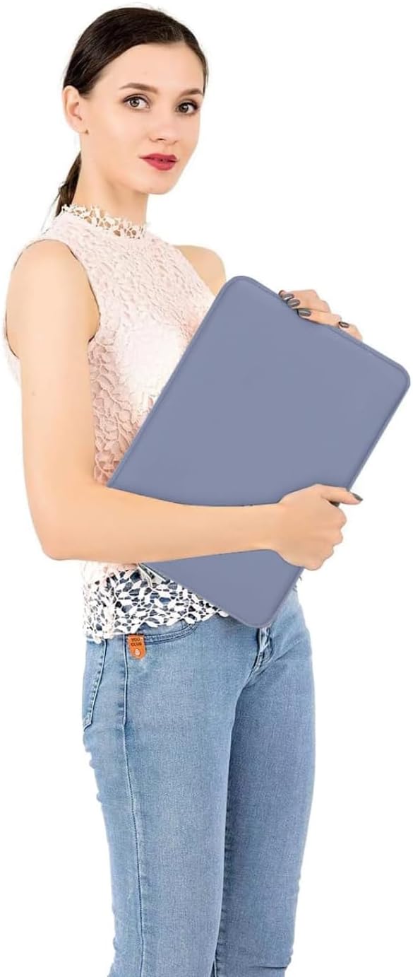 MOSISO Laptop Case 15 inch, 15 inch Laptop Sleeve Bag Compatible with MacBook Air 15 M4 A3241 M3 A3114 M2 A2941 2025 2024 2023, Dell XPS 15, Neoprene Computer Sleeve Bag with Small Case, Lavender Gray