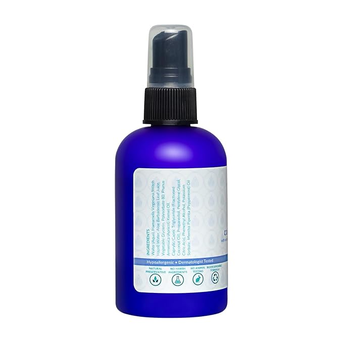 PRISTINE Toilet Paper Spray - As Seen on Shark Tank, More Natural Personal Cleansing Wipes & Flushable Wet Wipes Alternative, Spray Toilet Paper to Create Flushable Wipe, Cooling Peppermint, 4 fl oz