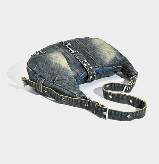 Denim Tote Bag for Women-Shoulder Handbag Perfect for Work Shopping,Hobo Bag