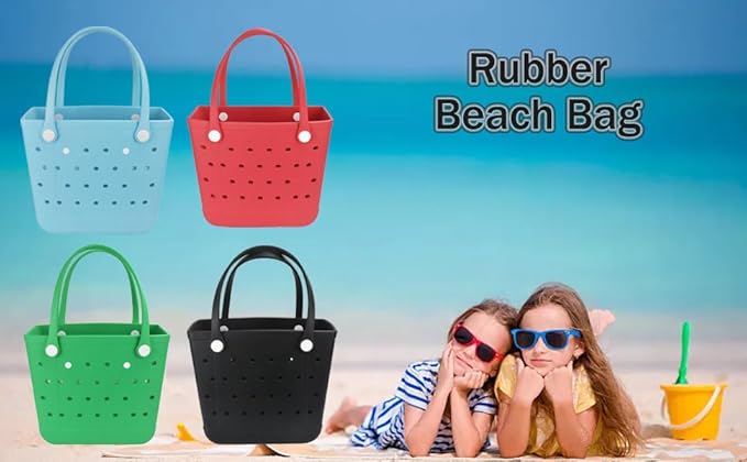 X Large Beach Bag, Oversized Rubber Beach Bag, Washable Open Tote Bag Durable Tote Travel Bags