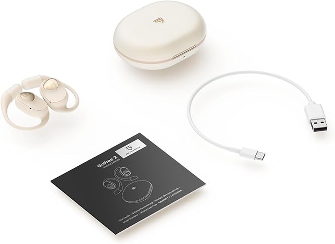 SoundPEATS Open Ear Headphones Over Ear Buds, Upgraded Gofree2 Bluetooth V5.3 Stereo Earbuds with Bass Boost, 35Hrs Sports Earphones with Earhooks, IPX5 Waterproof Headsets for Workouts,Stable Comfort