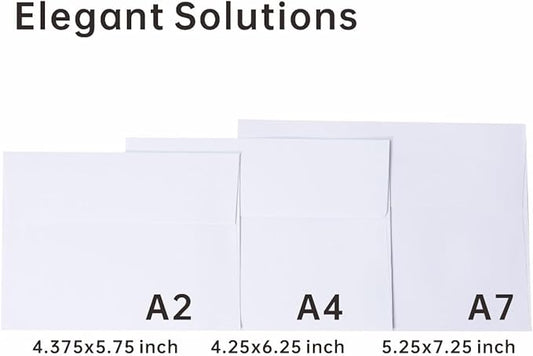 Keketer A7 White Printable 5x7 Envelopes 50 Pack Self - Seal, for 5x7 Cards, Weddings, Invitations, Baby Shower 5.25 x 7.25 Inches