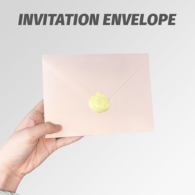 YINUOYOUJIA 50 PCS Pearl Brush Pink Envelopes A7,5 x 7 Brush Pink Shimmer Envelopes for Invitation,Perfect for Wedding Invitation Cards,Birthday RSVP Invite,5.25 x 7.25 inches