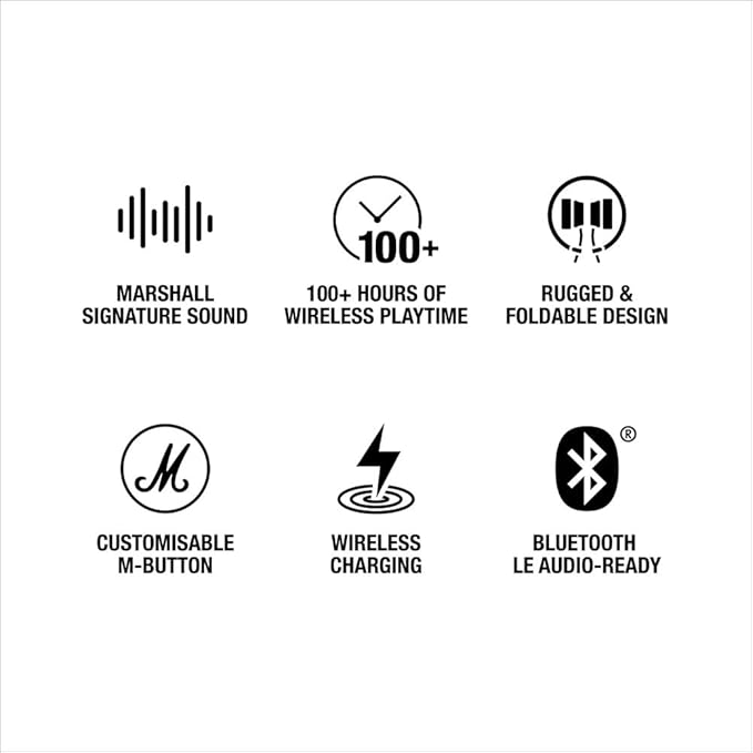 Marshall Major V On-Ear Wireless Bluetooth Headphones - Black