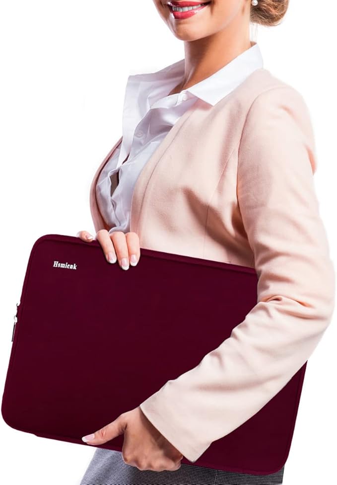 Laptop Case 15.6 Inch, Durable Shockproof Protective Cover Flip Case Briefcase Carrying Bag Compatible with 15.6" HP, ASUS, Lenovo, Acer, Notebook, Computer, Ultrabook, Chromebook, Red