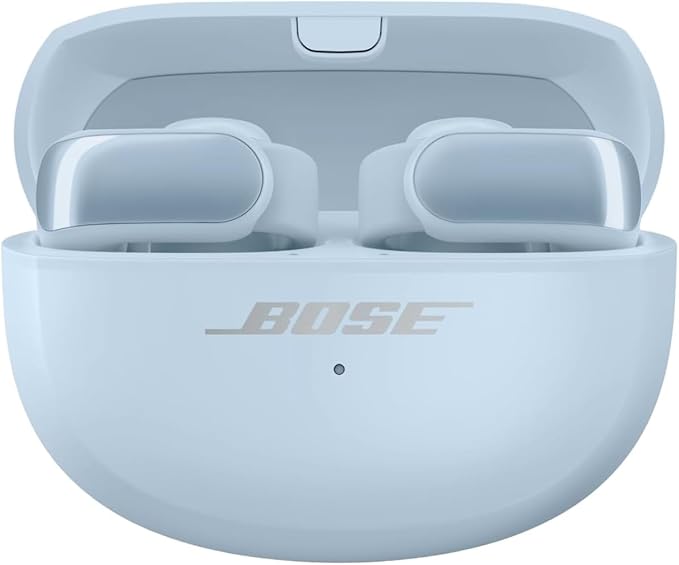 Bose Ultra Open Bluetooth Earbuds, True Wireless Earbuds with OpenAudio for Awareness, Clip On Design for Comfort, Immersive Audio, Up to 48 Hrs of Playtime, Moonstone Blue - Limited Edition Color