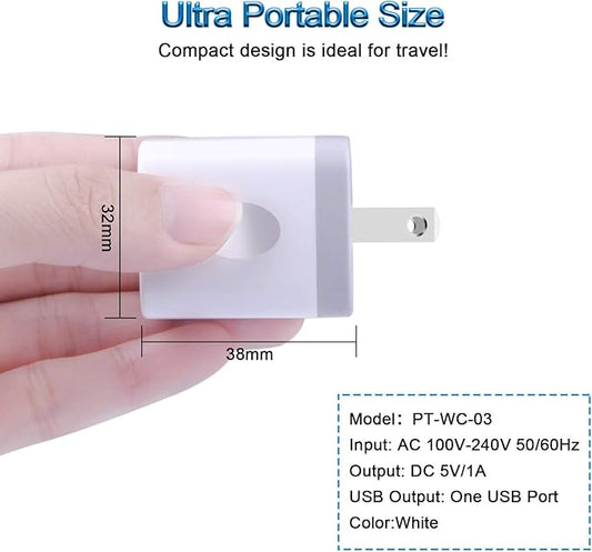 USB Plug Wall Adapter for iPhone,1A/5V Single Port Phone Wall Charger Block Charging Cube Box Brick 3 Pack for iPhone 15 Pro Max/14/13/12/11,Samsung Galaxy S24/S23/S22/S21/S20/A55/A14,Google Pixel 8a
