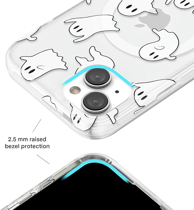VELVET CAVIAR for iPhone 15 Case Halloween Ghost - Compatible with MagSafe - 10ft Drop Tested - Cute Fall Theme