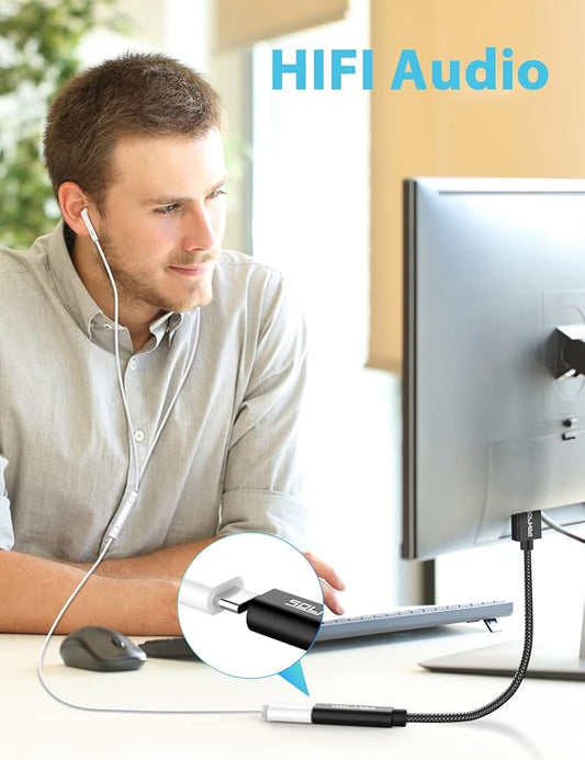 USB-C to USB 3.0 Adapter (20cm), USB C Female to USB Male Adapter, USB-A to USBC Convertor Compatible with iPad 2018,Samsung Galaxy Note 10 S21 S20 S20+ 20+ Ultra(Net Cord Length 15cm)