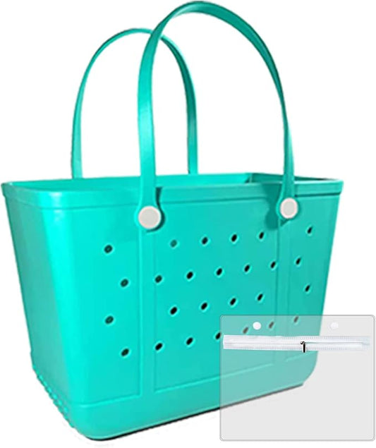 Beach Tote Bag for Women, Rubber Beach Bag Waterproof Sandproof, Extra Large EVA Tote Bag Boat Bag
