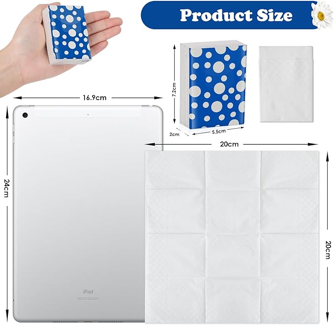 60 Pack Pocket Tissues Travel Tissue Packs 600 Sheets Tissues Travel Size 3 Ply Unscented Small Mini Tissue Pack with Unique Embossing Process Individual Portable Tissue Packs for Purse Travel Camping