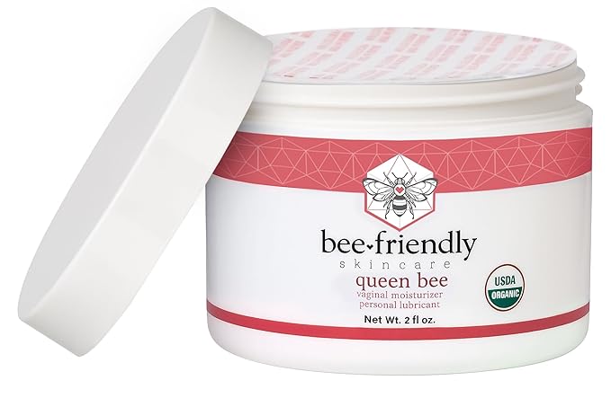 BeeFriendly Organic Vaginal Moisturizer, USDA Certified, Natural Vulva Cream For Dryness, Itching, Irritation, Redness, Chafing Of Vagina Due To Menopause & Thinning 2 oz