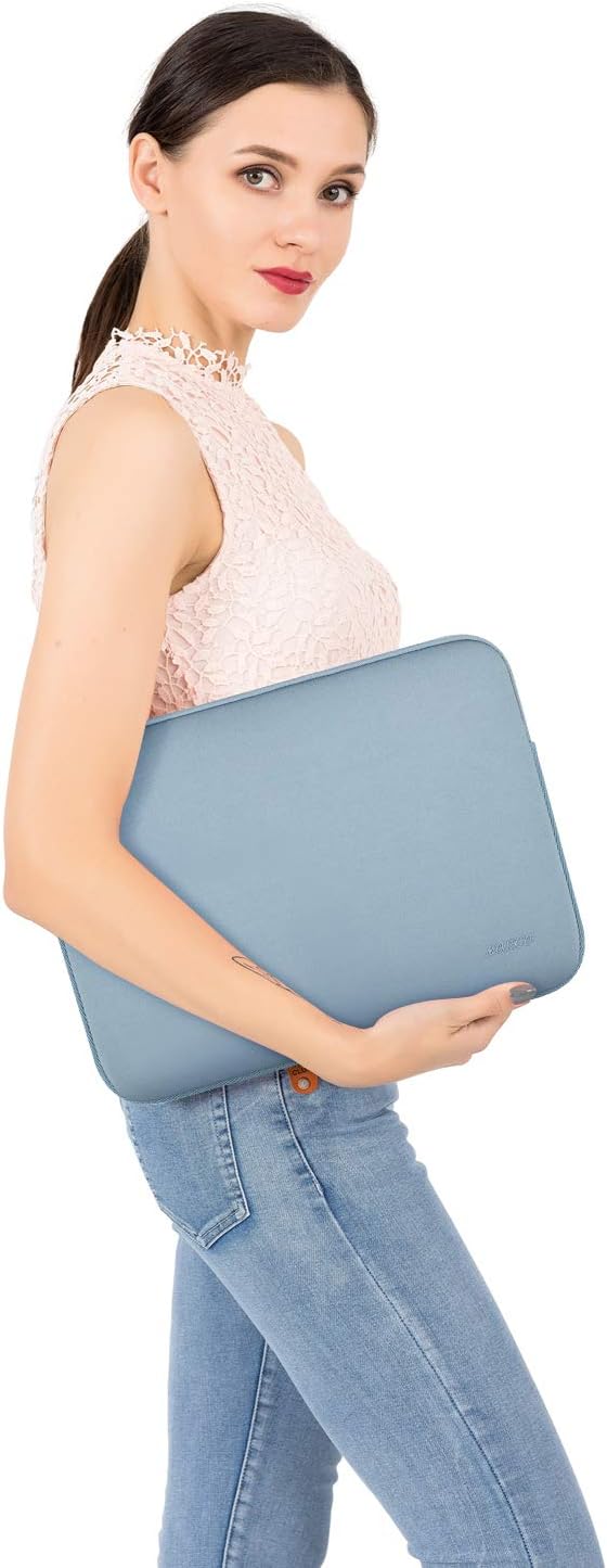 MOSISO Laptop Case 16 inch, 15-15.6 inch Laptop Sleeve Bag Compatible with MacBook Pro 16 inch, HP, Acer, Dell, Lenovo, ASUS Notebook, Neoprene Computer Sleeve Bag with Small Case, Airy Blue
