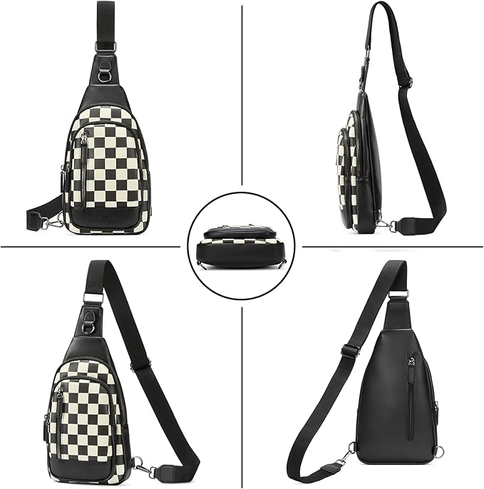 CLUCI Crossbody Bags for Women Men,Leather Sling Bag Cross Body Backpack for Woman Gifts for Women Birthday Unique